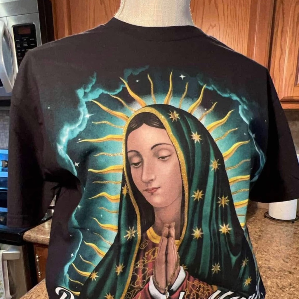 Women’s Our Lady of Guadalupe T-Shirt runs true to size